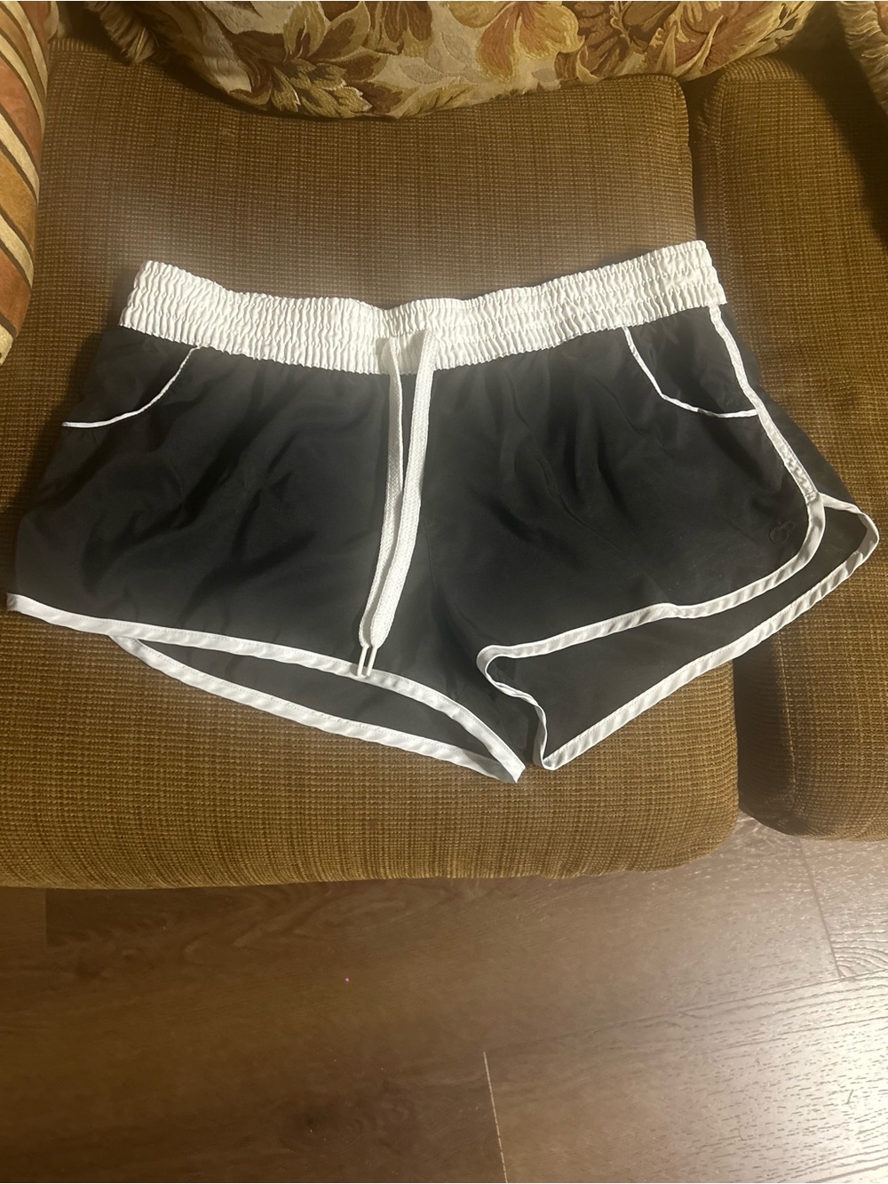 OP Black Athletic Shorts with White Trim